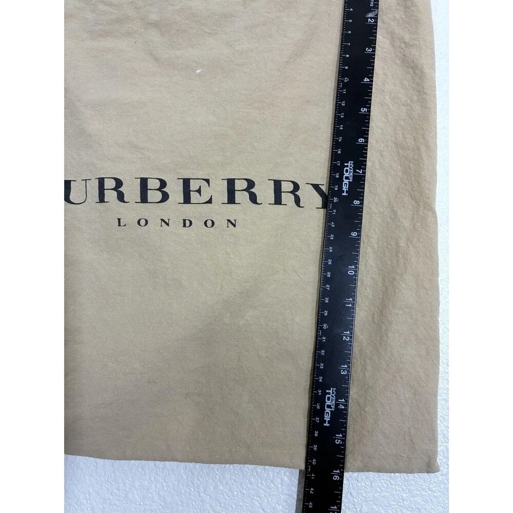 Burberry Dust Bag Womens One Size Beige Canvas Logo Drawstring Storage Pouch - Picture 10 of 14